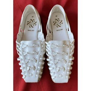 COPY - Sam & Libby Flats White Faux Leather Asha Espadrille Shoes Size 10 EUC